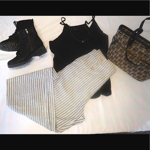 Bell bottom cotton pants